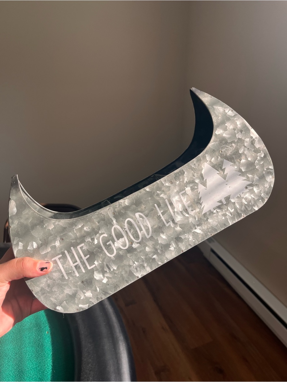 Metallic Gray 'The Good Life' Decorative Shelf Accent